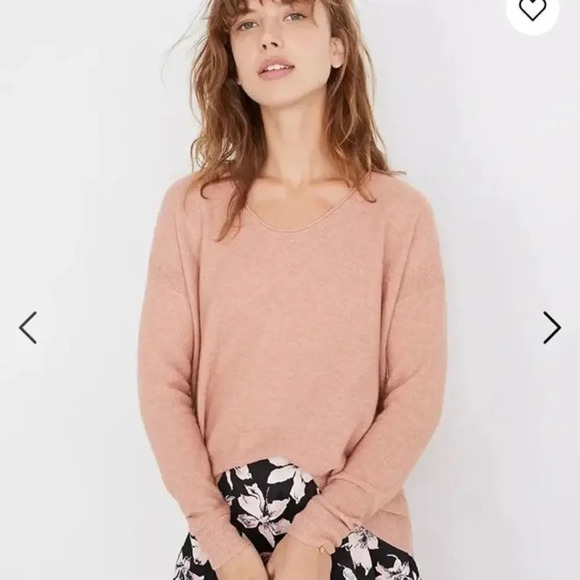 MADEWELL Kimball Pullover Sweater Size Small Merino Wool Alpaca Muted Peach - Picture 1 of 8